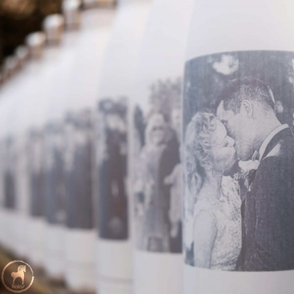 Personalised White Matte Water Bottle - Wedding