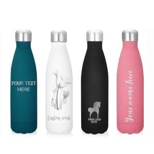 Personalised Water Bottles - Laser Engraved - 500ml
