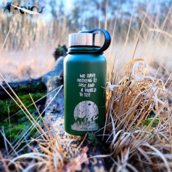 Engraved Travel Water Bottle - Quote