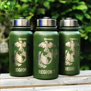 Engraved Travel Water Bottles - Army Logo