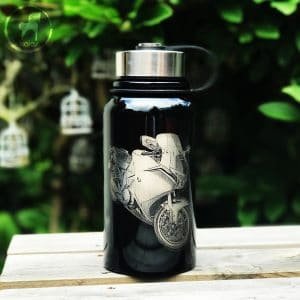 Engraved Travel Water Bottles - Motorcycle