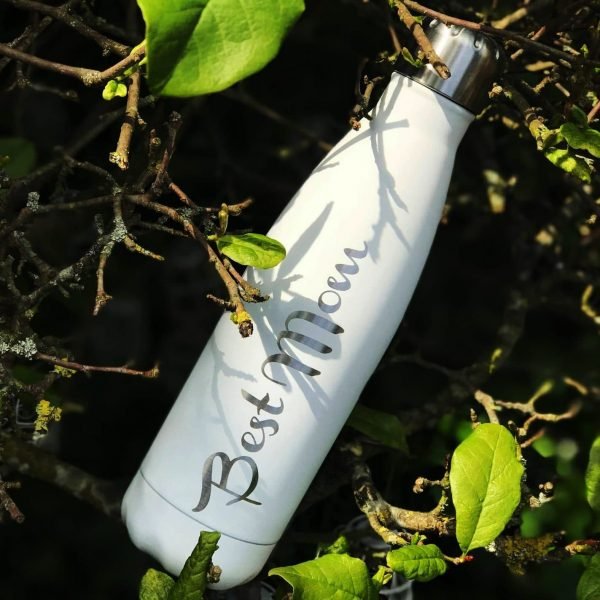 Personalised Water Bottle for Mom - White Matte