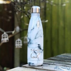 Personalised Marble Water Bottle - Polar Bear