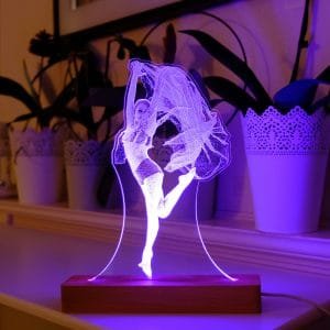 Balerina LED Lamp - Laser Engraved