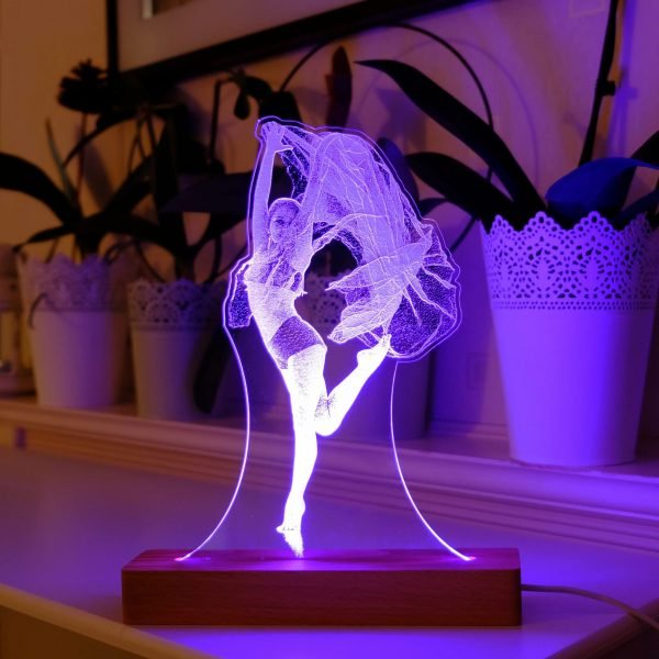 Balerina LED Lamp - Laser Engraved