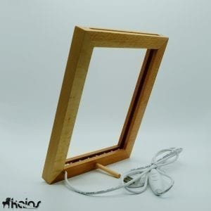 LED Lamp - Wood Frame - Back View