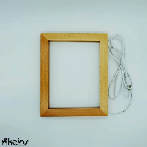 LED Lamp - Wood Frame - Mock Up View