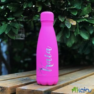 Personalised Neon Pink Water Bottle 350ML