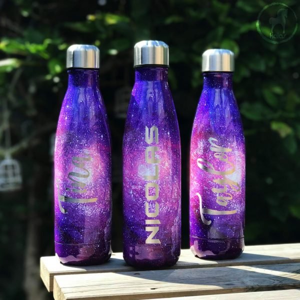 Laser Engraved Galaxy Water Bottle for Kids