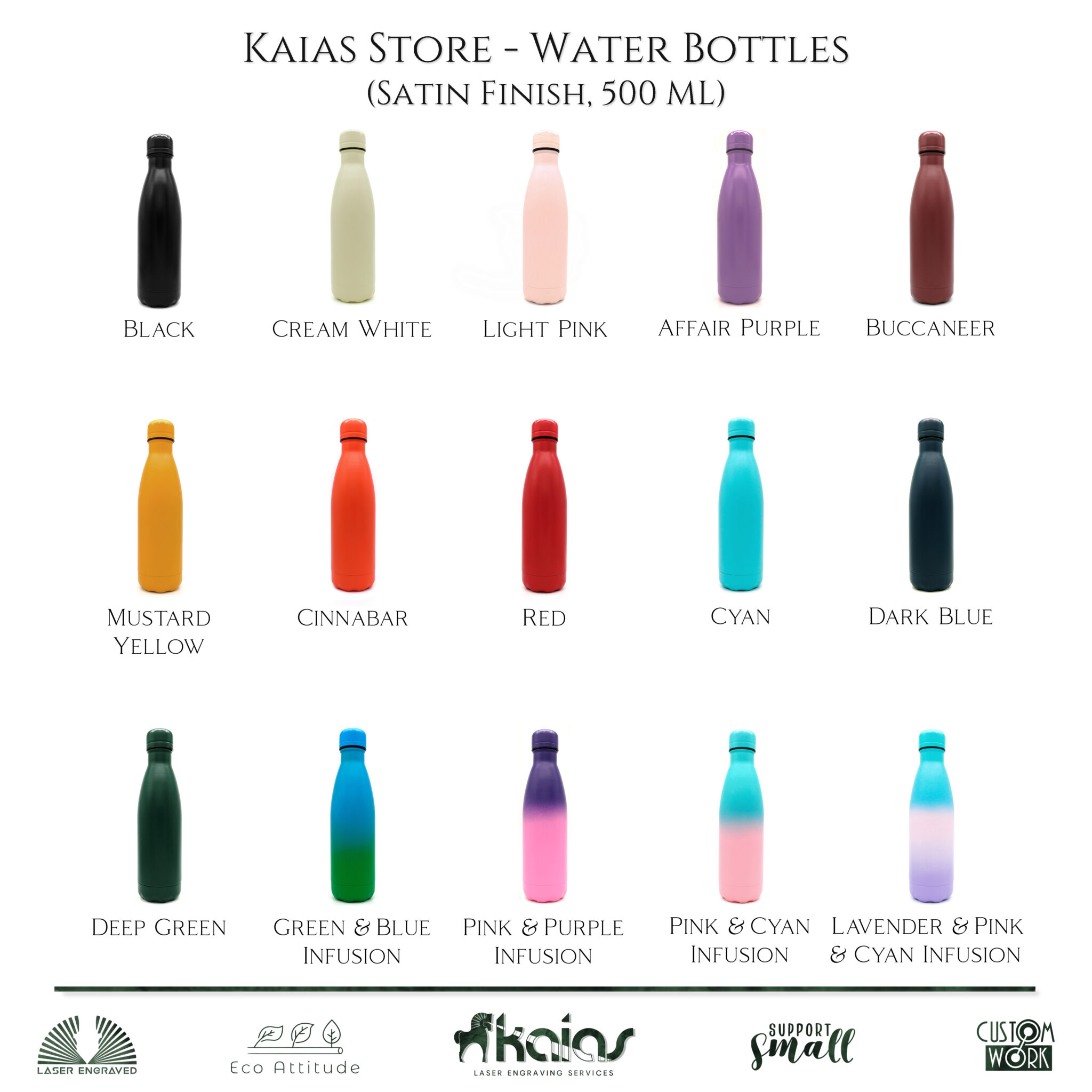 Catalogue Satin Insulated Water Bottles
