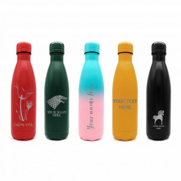 Satin Water Bottles with Lid on same color - Selection