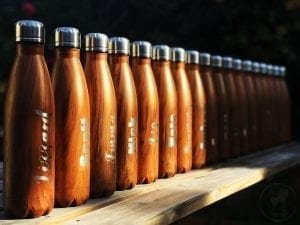 Personalised Wood Texture Water Bottles